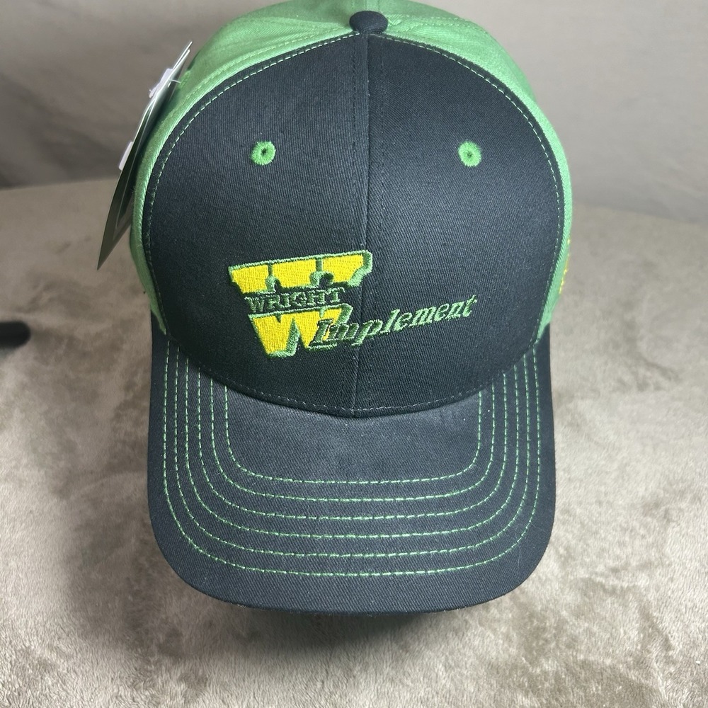 John Deere Snapback Hat Green Black Mesh Cap Nothing Runs Like Deere NWT